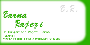 barna rajczi business card